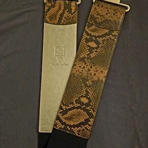 Saks Fifth Avenue Brown Snake Print Belt